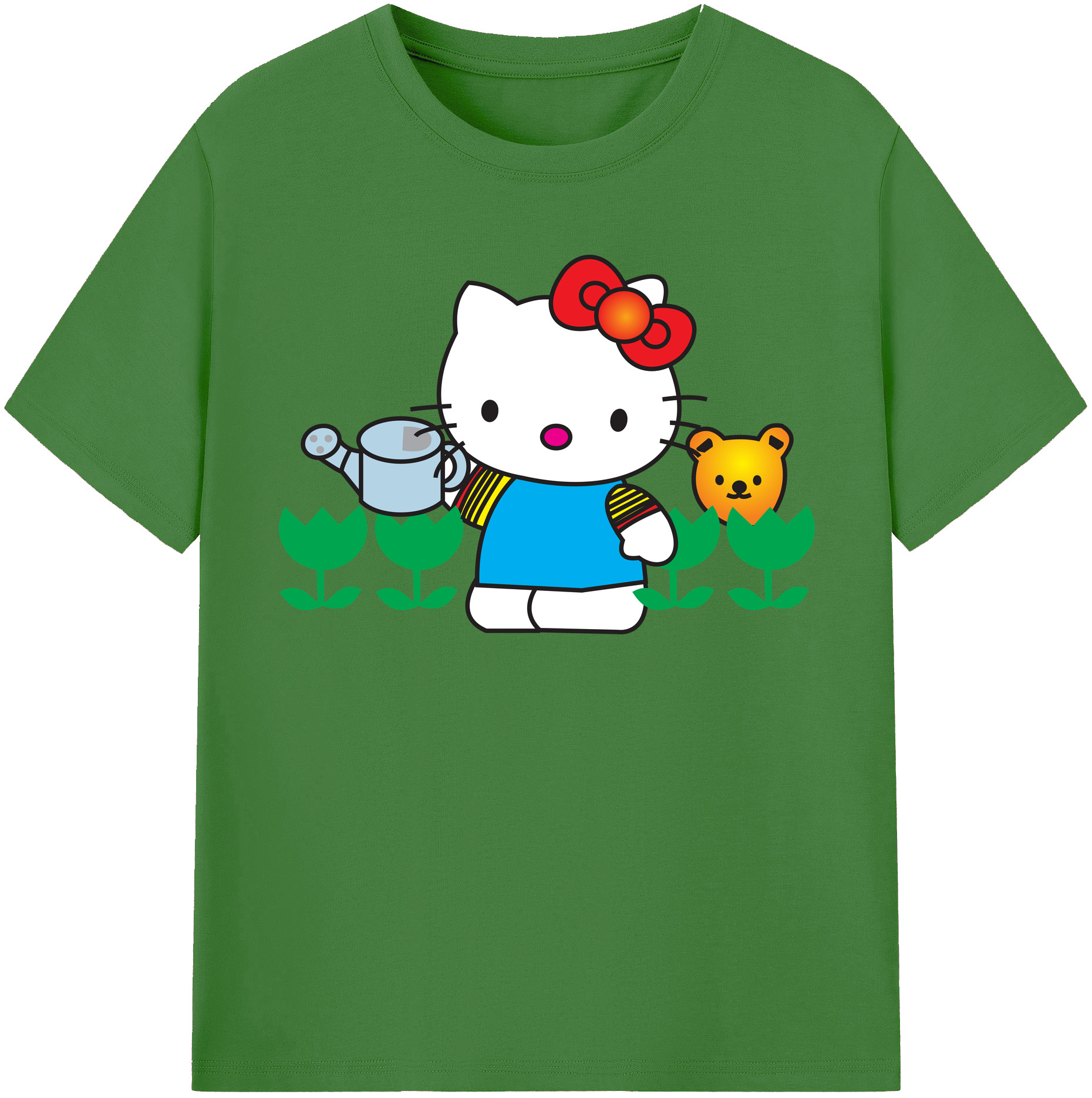 （画像用） Hello Kitty ハローキティ レディースカジュアルプリントTシャツ（綿100％）